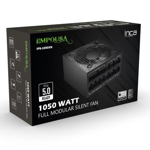 INCA IPS-1050XN EMPOUSA 1050W 80+PLATINUM FULL MODULAR 12cm Fanlı Power Supply 